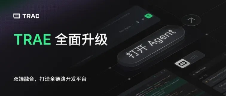 字节TraeWork和TraeCode合并为全新TRAE，支持Agent与IDE模式无缝切换字节旗下 TRAE 宣布将 TraeWork 与 TraeCode 合并为全新 TRAE，统一支持 Agent 模式和 IDE 模式，覆盖桌面、Web及移动端，并迁移用户数据