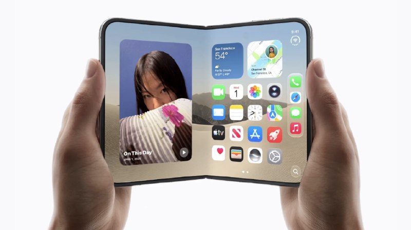 苹果介绍首款折叠屏手机iPhone Duo设计理念苹果设计团队介绍首款折叠屏手机iPhone Duo的设计与交互理念：机身比例参考A系列纸张标准，铰链采用可变扭矩曲线；软件尽量保持原有控件位置，并借鉴Mac、iPad和iPhone的设计