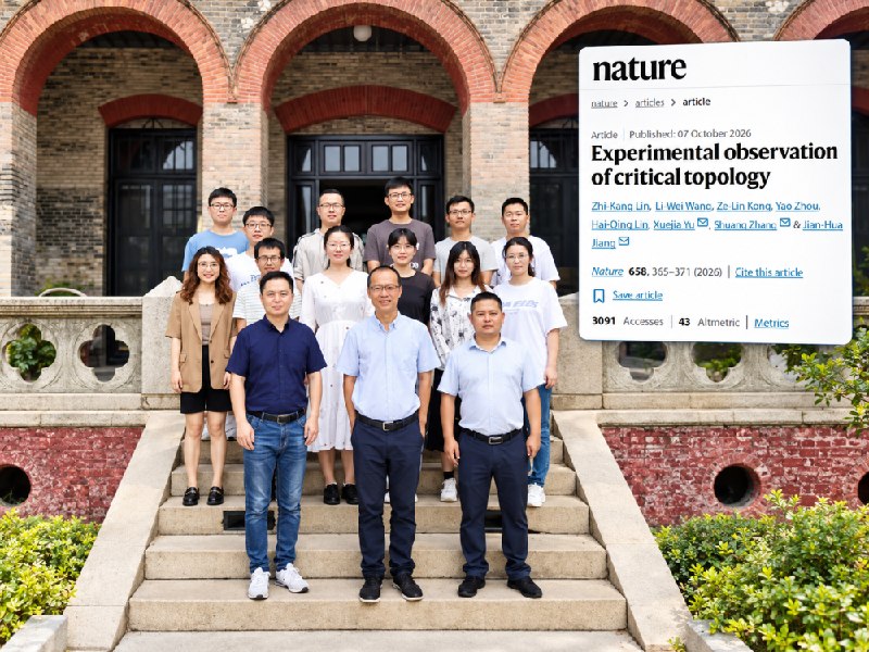 中国科学家首次发现一种特殊物态，打破物理学界几十年的传统认知中国科学技术大学、新加坡南洋理工大学等团队在《自然》发表研究，利用声子晶体实验首次观测到无能隙条件下仍存在的临界拓扑态，并扩展至二维系统
