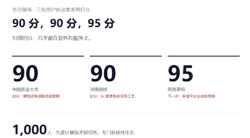 热议算力泡沫，历军称优质算力从来不是越多越好财经访谈节目聚焦曙光8000十万卡AI超集群，介绍其在玉米育种、显示材料和特钢生产中的应用：3000份玉米材料的计算从半年缩短至两周