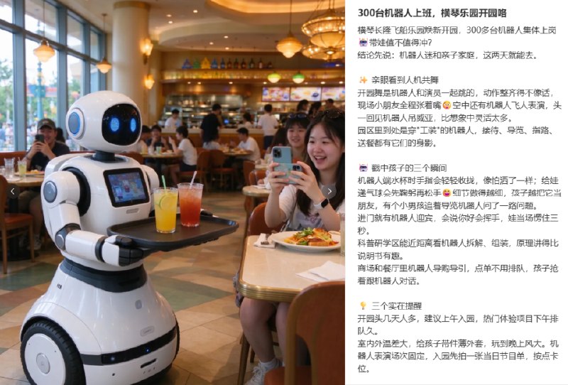 日租金跌至几百元，人形机器人进入“打工时代”2026年国庆期间，人形机器人从展演和互动转向导览、零售、餐饮、酒店等场景，租赁价格由日租数千至上万元降至数百元，部分项目已实现销售或成本替代