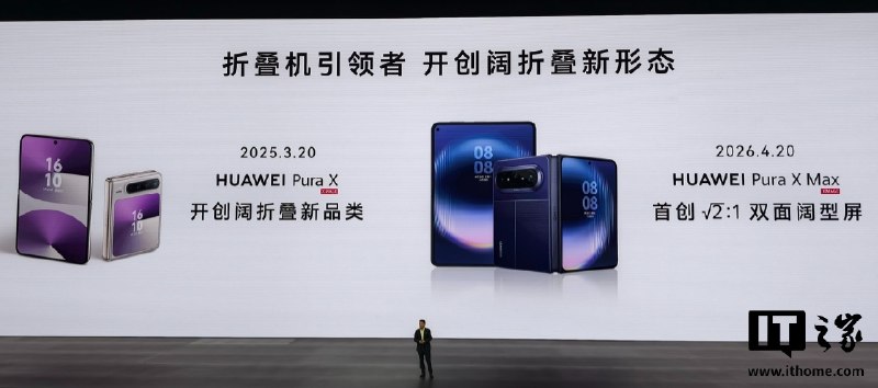 华为阔折叠手机出货量突破321万台，iPhone Duo预售6天，Pura X Max销量环比提升38%苹果首款折叠屏iPhone Duo正式预售后，华为Pura X Max于10月16日至21日销量环比增长38%