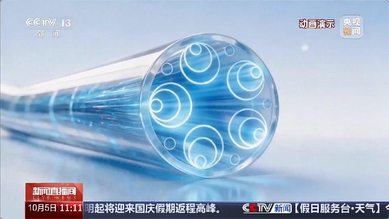 我国应用下一代通信关键技术空心光纤，为AI算力时代光信号打造“磁悬浮”高速轨道央视新闻披露，我国空心光纤已在宁夏中卫相距30公里的智算中心间首次大规模部署并投入商用，传输时延与损耗较传统光纤降低30%以上